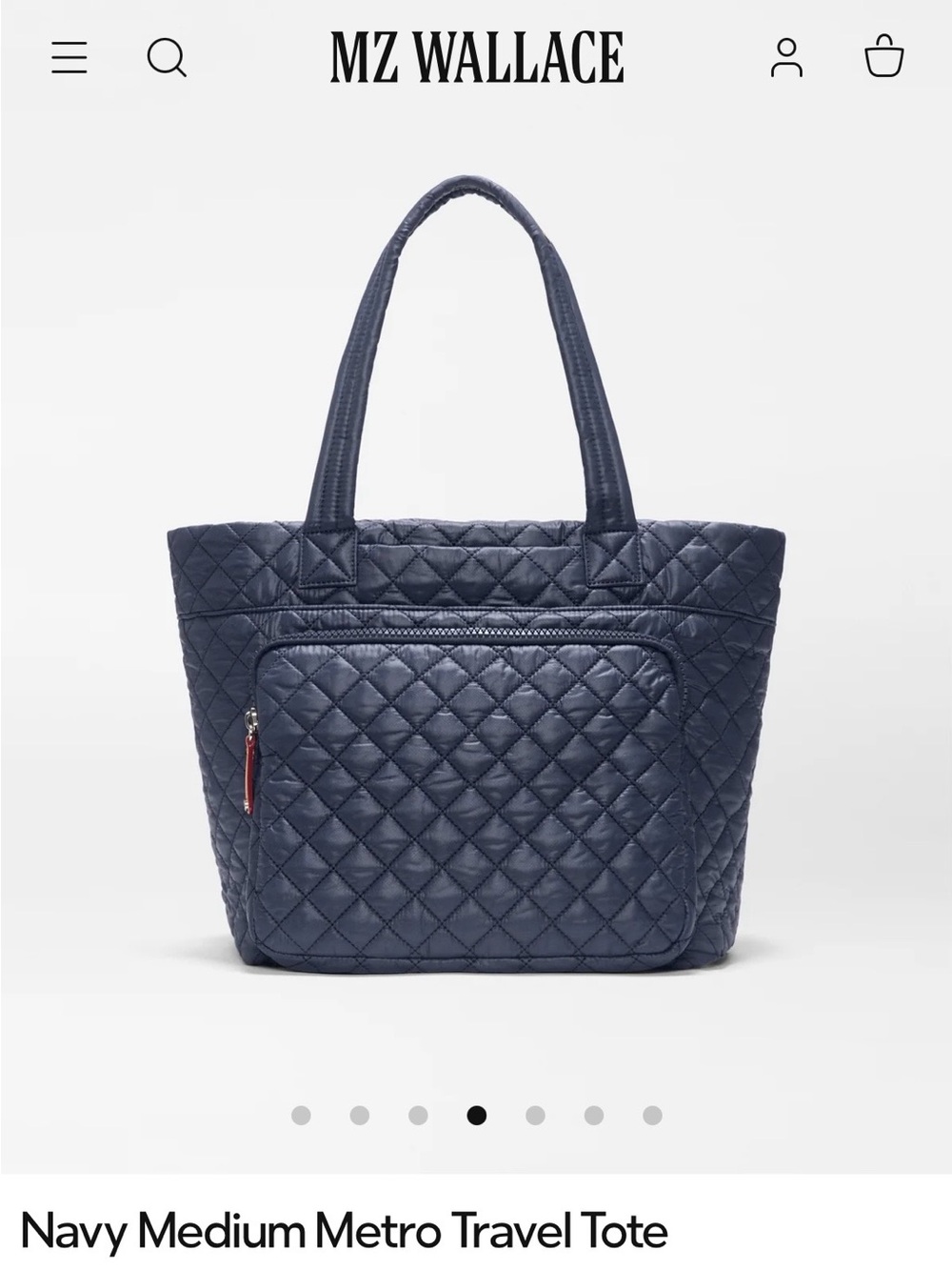MZ Wallace Quilted Navy Metro Tote - Picture 4 of 14